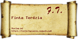Finta Terézia névjegykártya